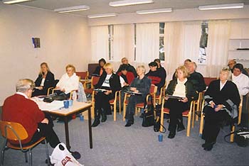 Reiseledersamling i Risør hvor A Gokstad holder foredrag Reiseledersamling i Risør og hvor A Gokstad holdt foredrag