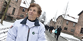 Maria Gabrielsen i Auschwitz 70 &aring;rs markeringen