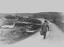 Mann med hund i Hammerfest